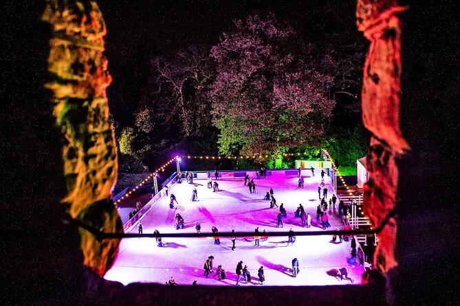 Christmas at Warwick Castle - Light Trail & Ice Skating Packages - Ice skating beneath the towers