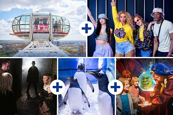 Five attraction pass including Madame Tussauds & The London Eye - SEA LIFE London puts penguins and sharks close