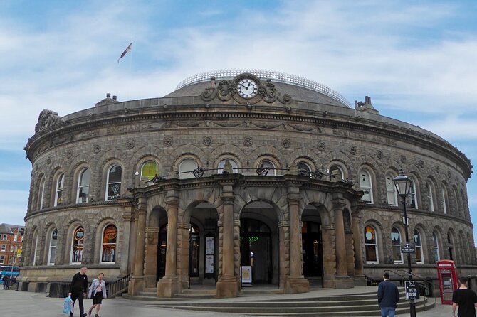 Fun, Flexible Treasure Hunt Around Leeds with Cryptic Clues & Hidden Gems - Leeds Corn Exchange: architecture with a puzzle attached