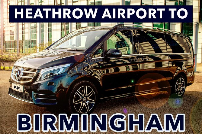Heathrow Airport to Birmingham private taxi transfers - Leaving Heathrow with a driver waiting