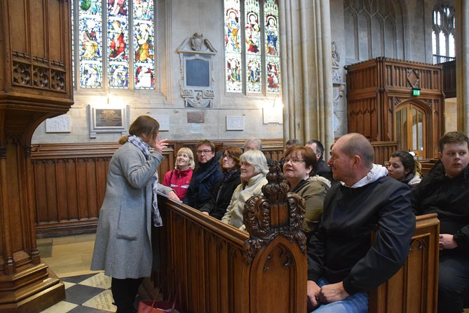 Inspector Morse, Lewis and Endeavour Oxford Walking Tour - Broad Street, college buildings, and Oxford beyond the screen