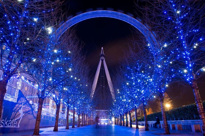 London by Night Bus Tour with Christmas Lights and Live Guide - Boarding Beside the London Eye