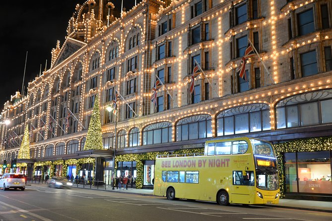 London by Night Sightseeing Tour - Open Top Bus - Piccadilly Circus and Fortnum & Mason
