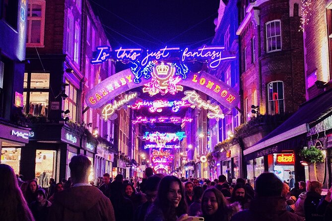 London by Night Walking Tour with Christmas Lights - Covent Garden mixes old market roots with West End energy