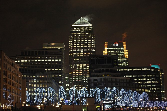 London Dinner Cruise on the Thames River - The Shard, HMS Belfast, and Canary Wharf