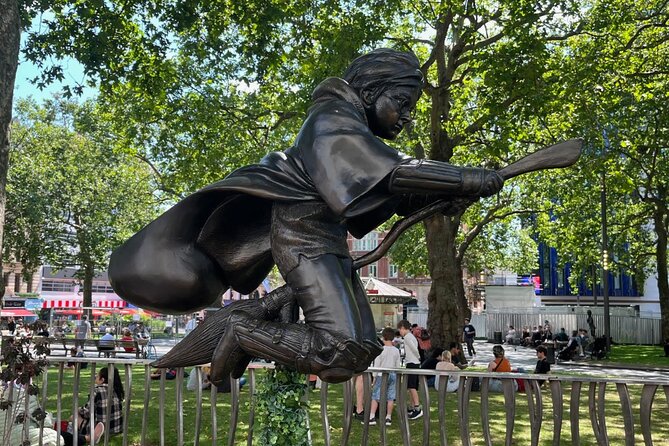 London: Harry Potter Walking Tour with Platform 9 3/4 - Leicester Square and Harry’s flying statue