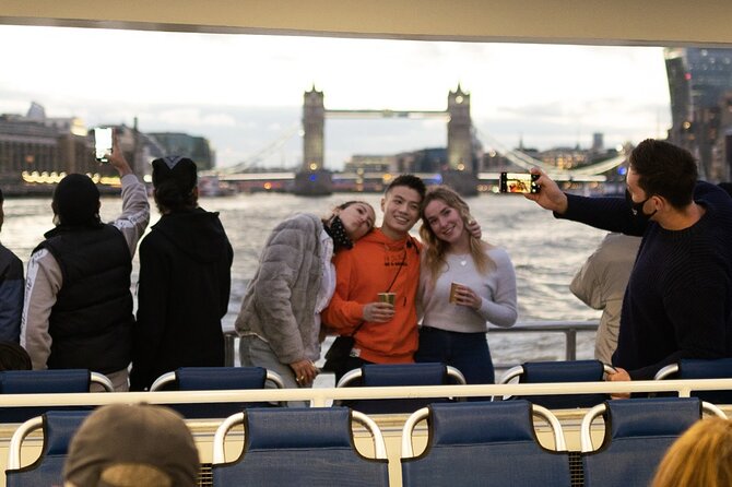 London Roundtrip Thames Cruise Uber Boat by Thames Clippers - Indoor seats, covered views, and onboard purchases