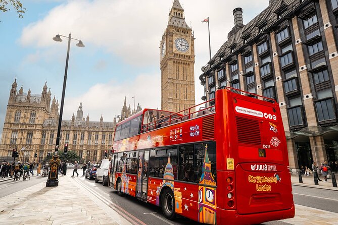 London Tour Hop-on Hop-off Bus with Optional Thames River cruise - Westminster Bridge and Big Ben