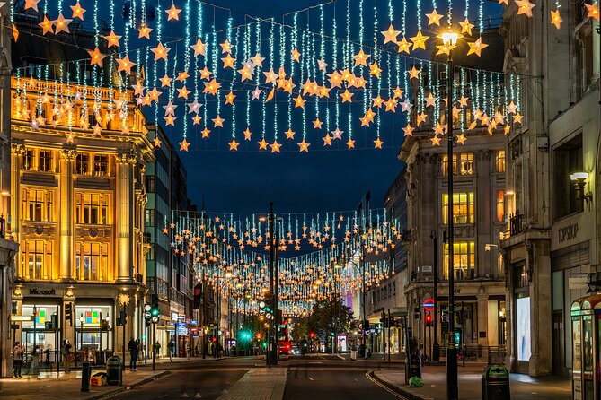 Magical London Christmas Lights Walking Tour with a Londoner - Piccadilly Circus brings lights, screens, and city energy