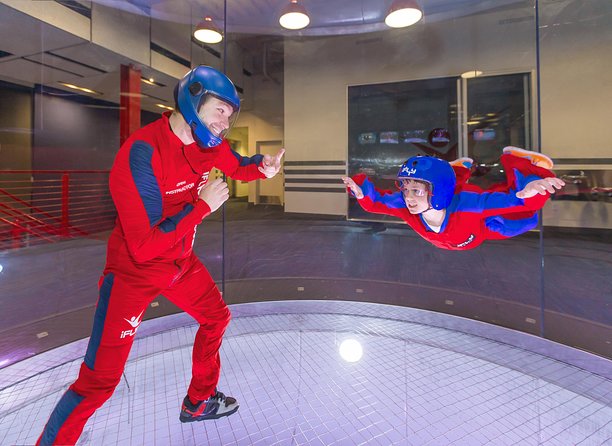 Manchester iFLY Indoor Skydiving Experience - 2 Flights & Certificate - First flight: expect nerves and quick instructions
