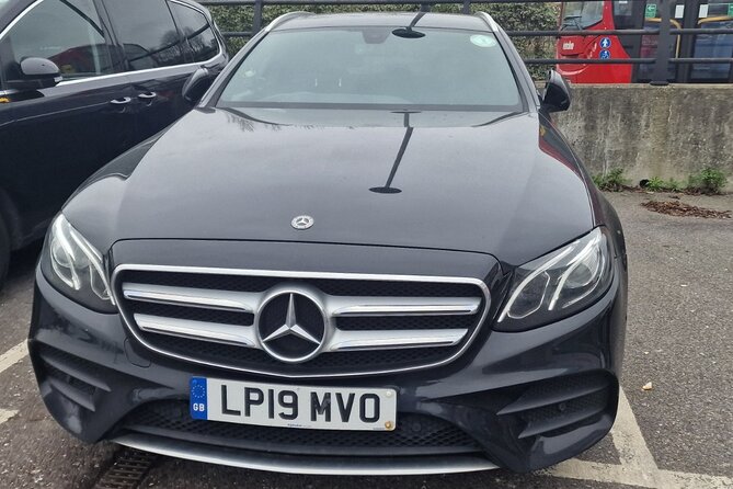 One Way Taxi Transfer from London City Airport to London City - Inside the private vehicle for the London drive