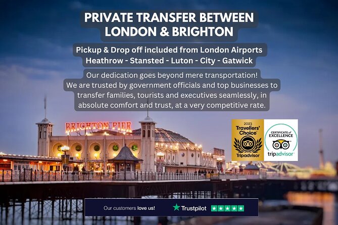 Private Transfer between London and Brighton - Meet & Greet - Key points worth knowing