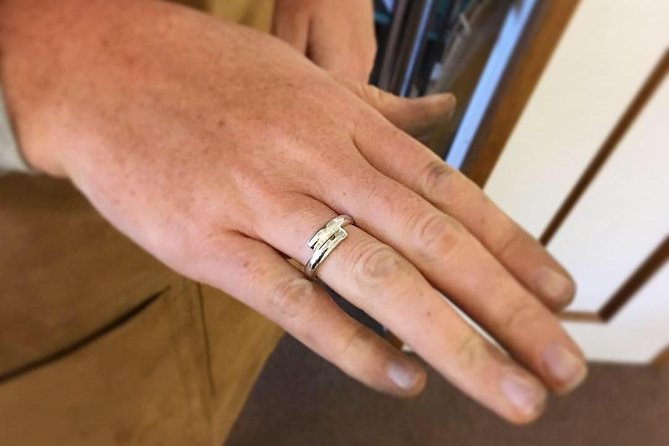 Silver Ring Workshop in Kent, England - Filing, buffing, and polishing the finished ring