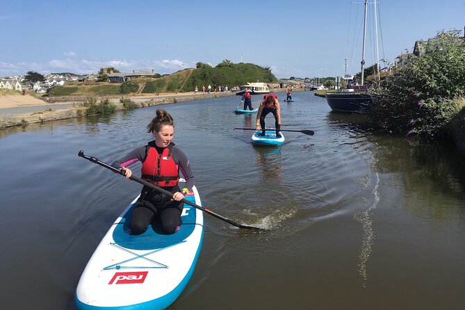 Stand Up Paddle Boarding Journey Down Bude Canal - Getting kitted up for the canal