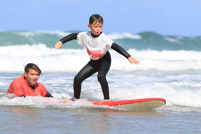 Surf Lesson - Meeting the school above Fistral Beach